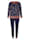 TruYou Schlafanzug mit Kontrastverarbeitung, Marineblau/Terracotta