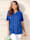 MIAMODA Shirt met sierklinknageltjes, Royal blue