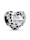 Pandora Charm - „Bee Happy“ Waben-Herz - 798769C00, Silberfarben