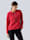 Alba Moda Shirt mit vorgezogener Seitennaht, Rot