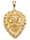 Diemer Gold Löwenkopf-Anhänger in Silber 925, vergoldet, Gelbgoldfarben