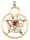 KLiNGEL Pentagramm-Anhänger in Silber 925, Silberfarben/Gelbgoldfarben