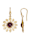 Diemer Farbstein Ohrringe - Blüten -  mit Rhodolithen in Gelbgold 585, Gelbgold