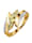 Gemondo Damenring mit Peridot und Topas in Silber 925, Gelbgoldfarben