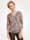 MONA Shirt met trendy printmix, Zwart/Groen/Oranje
