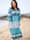 Janet & Joyce Web-Kleid mit tollem Paisley-Druck, Blau/Weiß