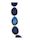 Náhrdelník s modrými sklenenými kamienkami