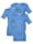 HERMKO Lot de 3 T-shirts à manches courtes, 3x bleu clair