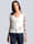 Alba Moda Strickjacke mit attraktiven Schmuckknöpfen, Weiß/Multicolor