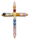 Diemer Farbstein Hänge – kors med safirer och rubin, Flerfärgad