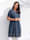 MIAMODA Šaty so ženskou čipkou na ukončení, Džínsová modrá