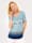 MONA T-shirt à imprimé graphique, Bleu ciel/Écru/Bleu