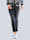 Alba Moda Džínsy s ozdobnými perličkami na vreckách, Čierna