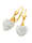 Boucles d'oreilles Cœur en or jaune 375, avec cristal, Bicolore