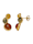 Boucles d'oreilles avec ambres en argent 925, Coloris or jaune