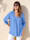 MIAMODA Tunikabluse mit Hemdkragen und V-Ausschnitt, Jeansblau