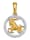 Sternzeichen-Anhänger - Steinbock - mit Diamanten in Gelbgold 585, Bicolor