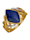 Bague avec lapis-lazulis et zirconia, Bleu
