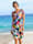 Alba Moda Robe de plage coloré, Multicolore