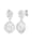 Elli DIAMONDS Ohrringe Diamanten (0.05 Ct) Plättchen Vintage 925 Silber, Silber