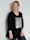 Sara Lindholm Sweatshirt met keerbare pailletten, Zwart/Zilverkleur