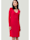 zero Kleid mit V-Ausschnitt, pure red
