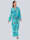 Alba Moda Maxi-jurk met ruitpatroon allover, Turquoise