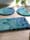 Grund Tapis de bain rond Abysses, Turquoise