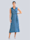 Alba Moda Kjole i omslagsmodell, Blue bleached