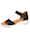 Caprice Sandaaltje met verstelbaar enkelriempje met klittenband, Zwart