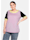 Sheego Shirt in Colour-Blocking-Optik, nachtlila