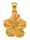 Diemer Gold Blomsteranheng i gull 585, Gullfarget