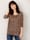 Paola Shirt mit Falten am Ausschnitt, Flaschengrün/Terracotta