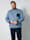 Men Plus Sweatshirt Spezialschnitt, Marineblau/Royalblau