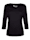 Paola Shirt met aantrekkelijke hals, Zwart