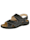 Sandale mit auswechselbarem Lederfußbett, Schwarz