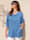 MIAMODA Sweatshirt mit dekorierter Tasche seitlich, Hellblau