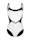 Badeanzug in femininem Farbmix aus schwarz und weiß