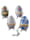 4 porseleinen eieren in Fabergé-stijl, Multicolor