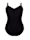 TruYou Badeanzug mit kontrastfarbenen Paspeln, Schwarz/Weiß
