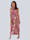 Alba Moda Kleid mit attraktiver Raffung am Ausschnitt, Pink/Grün/Ecru