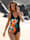 Swimsuit with a floral placed print