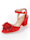 Alba Moda Sandaler av mjuk getmocka, Röd