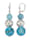 Ohrringe mit blauen Opalen (beh.) und Lava (beh.), Blau