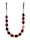 Halskette mit Velour, Rot