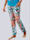 Alba Moda Pantalon de loisirs à motif floral, Turquoise