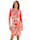 AMY VERMONT Pletené šaty s motívom listov, Oranžová/Béžová