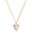 Halskette Elegant Herz-Form Zirkonia Kristall 375 Gelbgold