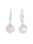 ZEEme Ohrhänger 925/- Sterling Silber Rosenquarz rosa 2,7cm Rhodiniert, weiß