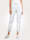 MONA Pantalon avec ceinture partiellement extensible en grandes tailles, Blanc